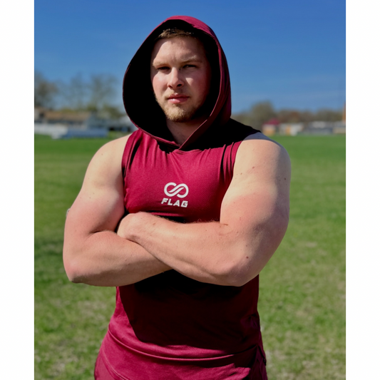 INFINITE Crimson Red Sleeveless Hoodie